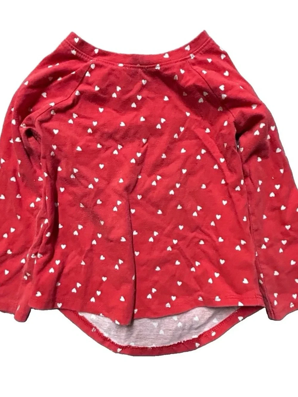 Toddler Girl Long Sleeve Winter Shirts Hearts Valentine’s Day Size 3T